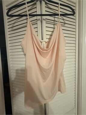 H&M Pale Pink Cowl Neck Spaghetti Strap Camisole